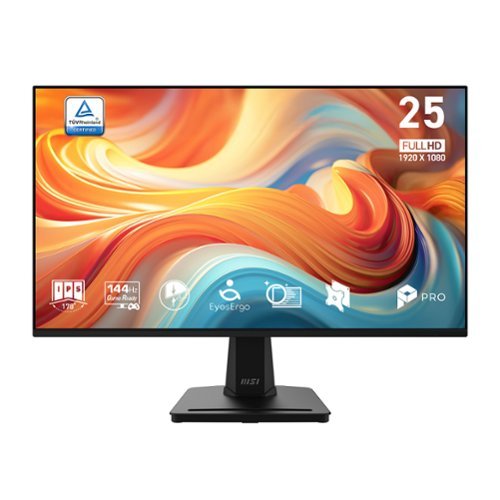 MSI - PRO MP251 E14L 24.5" IPS FHD 144Hz 1ms FreeSync Business Monitor with Built-in Speakers(Video Port, HDMI) - Black
