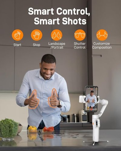 Hohem iSteady V3 3-Axis Gimbal Stabilizer for Smartphone w/ AI Tracking, Detachable Remote, Extendable Pole, & Magnetic Light - White HOW TO BUY