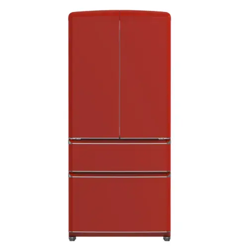 Front. Forno Appliances - Luigi 18 Cu. Ft. French Door Refrigerator with Handle-free Design - Red.