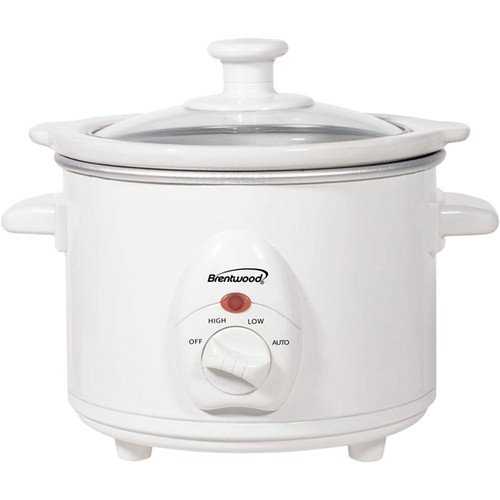 Brentwood - 1.5 qt. Slow Cooker - White-Front_Standard 