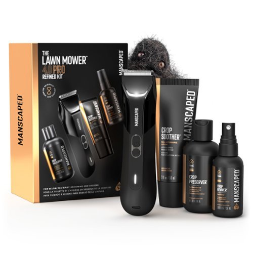 Manscaped - The Lawn Mower 4.0 Pro Refined Package SkinSafe Rechargeable Wet/Dry Groin and Body Hair Trimmer, Grooming Gift Set - Black