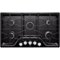 Maytag - 36" Built-In Gas Cooktop - Black-Front_Standard