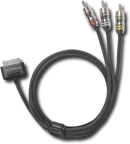  Scosche - Showtime Composite Video Cable for Apple® iPod® and iPhone - Black