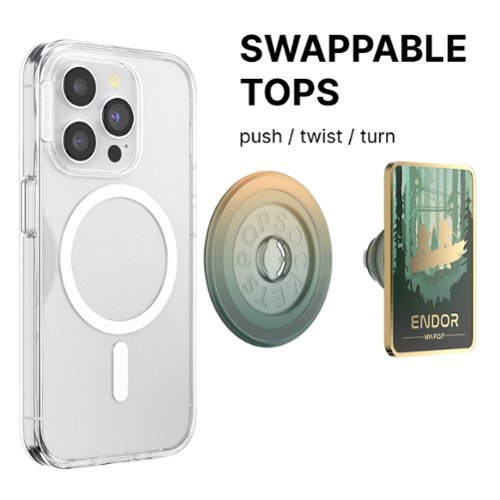 PopSockets MagSafe Round PopGrip Cell Phone Grip & Stand, with Adapter Ring for Mobile Phones - Welcome To Endor WORLDWIDE DELIVERY