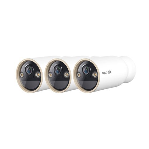 TP-Link - Tapo Wireless Indoor/Outdoor 4K Security Cameras with up to 200 days of Battery Life, No Monthly Fees, Smart AI (3-pack) - White