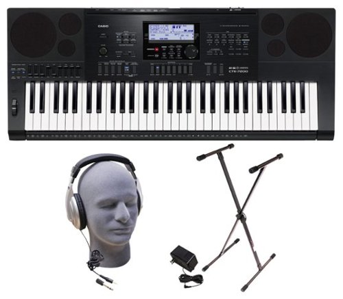 Casio - Keyboard with 61 Piano-Style Keys - Black-Front_Standard 