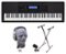 Casio - Portable Keyboard with 76 Piano-Style Keys - Black-Front_Standard