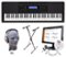 Casio - Portable Keyboard with 76 Piano-Style Touch-Sensitive Keys - Black-Front_Standard 