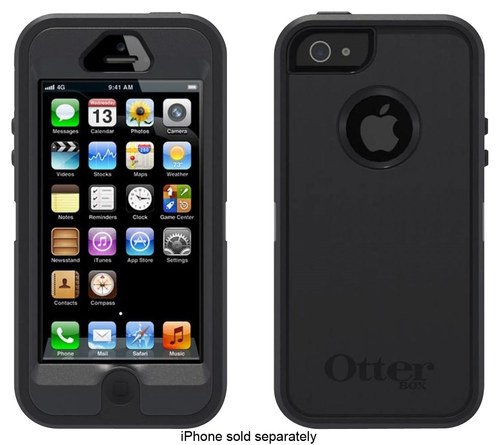  Otterbox - Defender Series Case for Apple® iPhone® SE, 5s and 5 - Coal