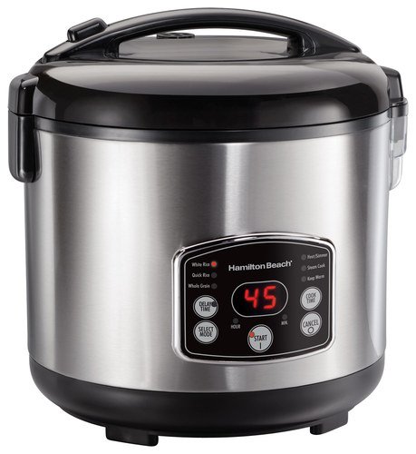  Hamilton Beach - Digital Simplicity 14-Cup Rice Cooker and Steamer - Silver