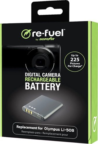 Digipower - Batería recargable de repuesto de iones de litio Re-Fuel para Olympus LI-50B