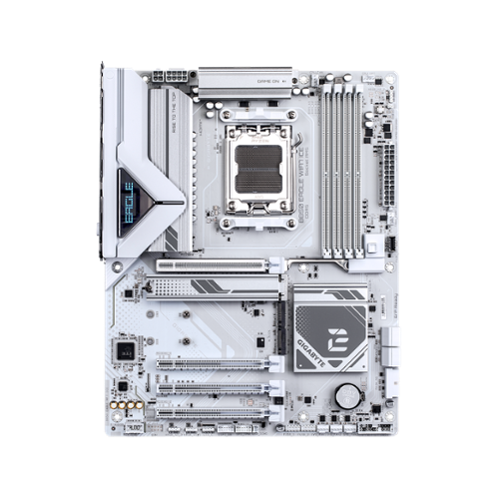 GIGABYTE - B850 EAGLE WIFI7 ICE (Socket AM5) AMD B850 ATX DDR5 Wi-Fi 7 Motherboard - White