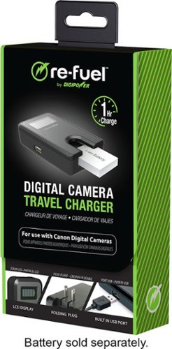 Digipower Patented Plateless Design Digital Camera Travel Charger for Canon Batteries (NB4L, NB6L, NB11L) - Black WORLDWIDE DELIVERY