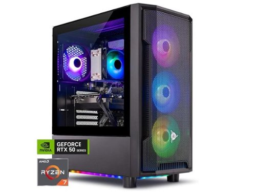 Skytech Gaming - Shadow PC, Ryzen 7 5700, RTX 5050 8GB, 1TB SSD, 16GB RAM, 650W PSU, Wi-Fi, Win 11 - Black-Front_Standard 