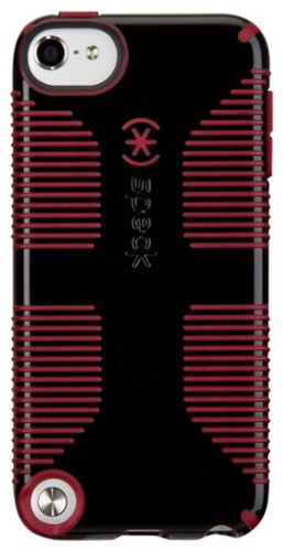 Speck - CandyShell Grip Case for Apple® iPod® touch 5th Generation - Black/Pomodoro Red-Front_Standard 