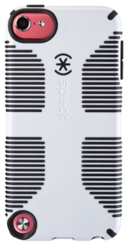 Speck - CandyShell Grip Case for Apple® iPod® touch 5th Generation - White/Black-Front_Standard 