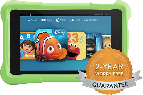  Amazon - Fire HD Kids Edition - 6&quot; - 8GB - Black/Green