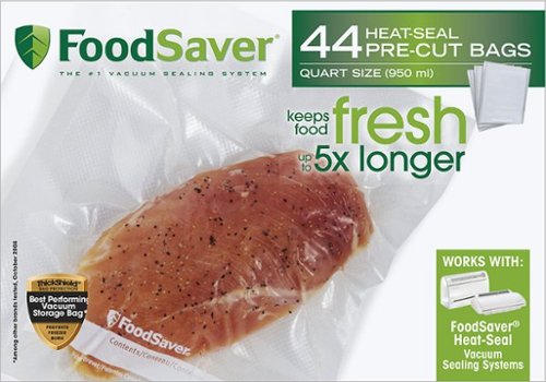  Quart-Size Heat Seal Bags for FoodSaver Vacuum Sealer (44-Pack) - Clear
