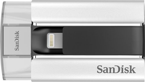  SanDisk - iXpand 16GB USB 2.0, Apple Lightning Flash Drive - Gray