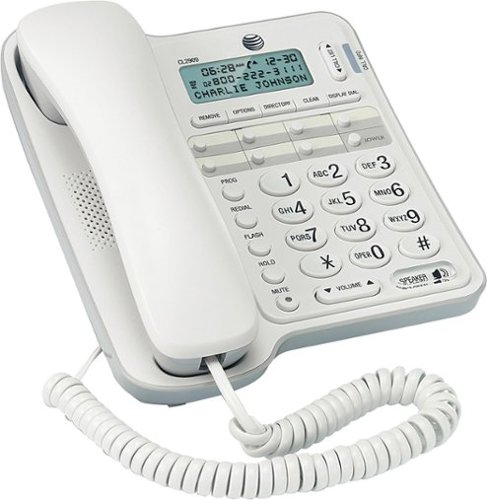 AT&T - CL2909 Corded Phone with Speakerphone - White