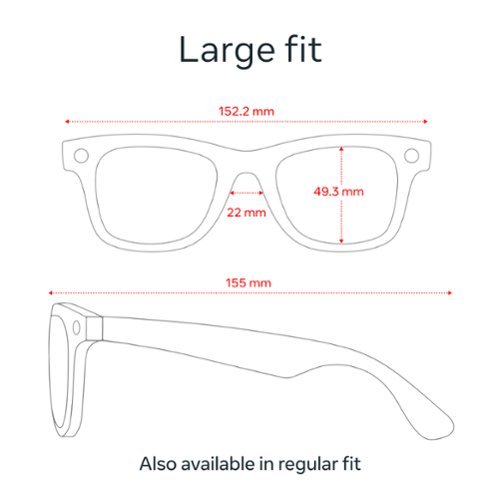 Ray-Ban Meta Wayfarer Large glasses with Meta AI, Audio, Photo, Video Compatibility - Green Lenses - Shiny Black SHOP ONLINE