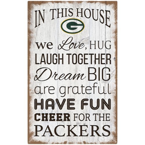 Fan Creations - Green Bay Packers 11'' x 19'' Team In This House Sign - Multicolor-Front_Standard 