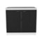 TuHome - Napoles Utility Sink With Cabinet, Double Door, One Shelf - White / Black-Front_Standard