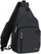 mosiso - Sling Bag Crossbody Shoulder Bag Travel Hiking Daypack Chest Bag with Front Square Pocket&USB Charging Port - Slate Gray-Front_Standard