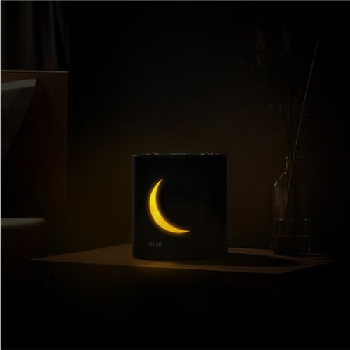 Homedics Sound Sleep Moon Dream Sound Machine & Clock - Black GLOBAL SHIPPING