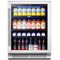 Yeego - Beverage Refrigerator Cooler - 24 inch 180 Cans Mini Fridge with Glass Door, 34-54 ℉ Built-in Beverage Fridge - Stainless Steel-Front_Standard