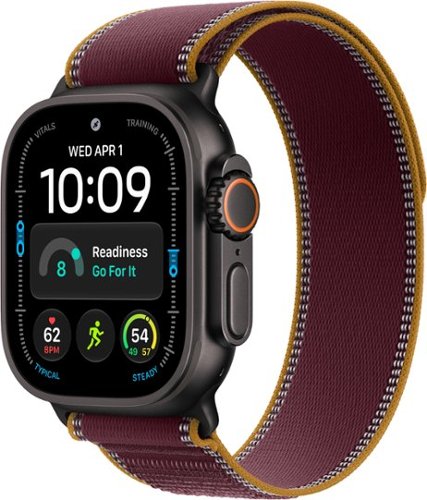 Apple Watch Ultra 4 (GPS + Cellular) 49mm Titanium Case with Burgundy Trail Loop - S/M - Black - (2026)