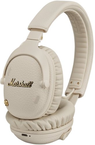 Marshall - Monitor III A.N.C. Wireless Active Noise Cancelling Over-the-Ear Bluetooth Headphones with Microphone for Calls - Cream-Front_Standard 
