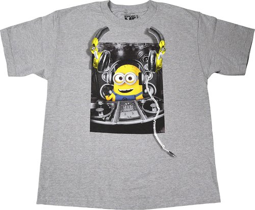  Universal - Minions DJ Dave T-Shirt (Large/Extra-Large) - Black