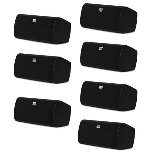 Acoustic Audio by Goldwood - AA35CB Indoor 3 Way Speakers Bookshelf 7 Speaker Set AA35CB-7S - Black-Front_Standard 