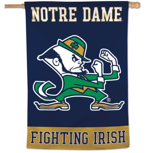 WinCraft - Notre Dame Fighting Irish 28" x 40" Fighting Single-Sided Vertical Banner - Multicolor-Front_Standard 