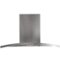 GE Profile - 36 inches - Convertible - Island Range Hood - Stainless Steel-Front_Standard