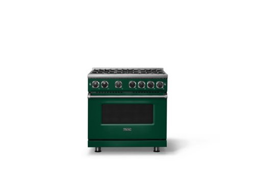 Viking - Pro 7 Series 5.6 Cu. Ft. Freestanding Sealed 4 Burner Gas Convection Range - Ivy - Ivy-Front_Standard 