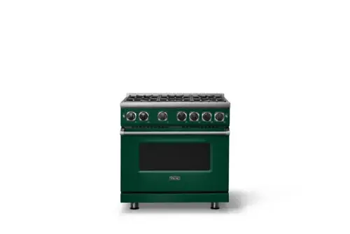 Front. Viking - Pro 7 Series 5.6 Cu. Ft. Freestanding Sealed 4 Burner Gas Convection Range - Ivy - Ivy.