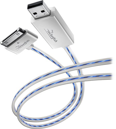  Rocketfish™ - 3' Lighted USB-to-Apple® 30-Pin Cable - Multi