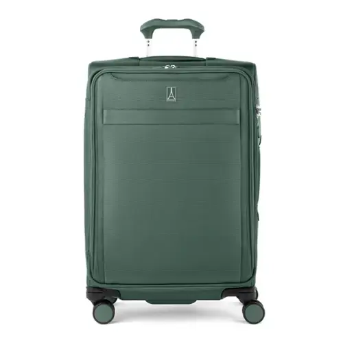 Front. Travelpro - Versapack + Lightweight Softside Expandable 25" Checked Spinner - Desert Sage.