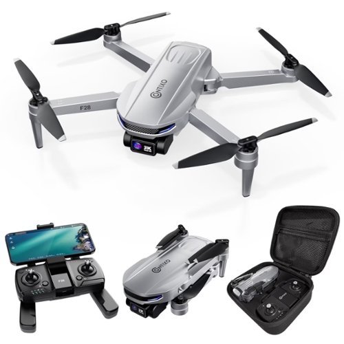  Contixo - F28 Stratus 2K GPS Drone with Intelligent Flight Modes, 26-Min Flight, Brushless Motors &amp; Carrying Case - Silver