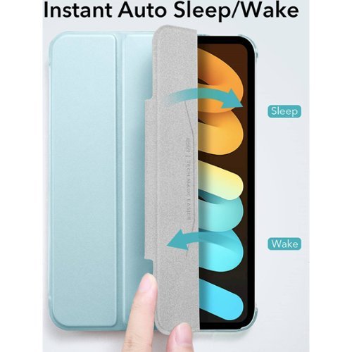 SaharaCase ESR Folio Case for Apple iPad mini (A17 Pro) and Apple iPad mini (6th Generation 2021) - Aqua BUY ONLINE