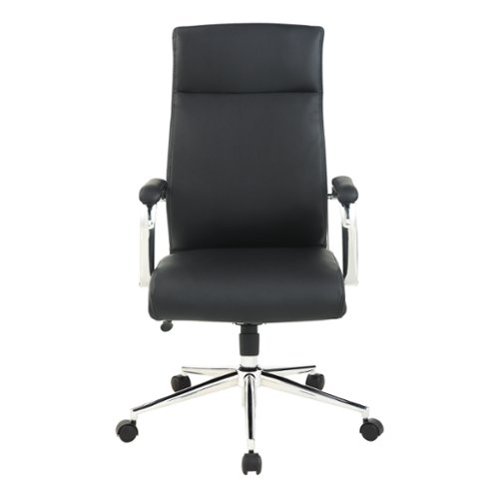 Office Star Products - High Back Antimicrobial Fabric Chair - Dillon Black-Front_Standard 