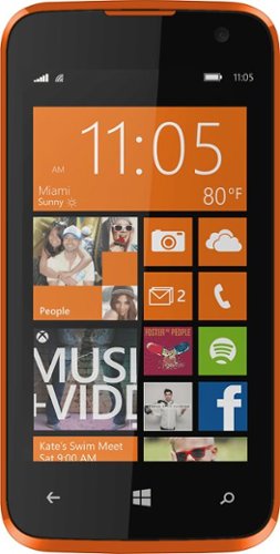 BLU - Win JR Smartphone - Wireless LAN - 4G - Bar - Orange (Unlocked)-Front_Standard 