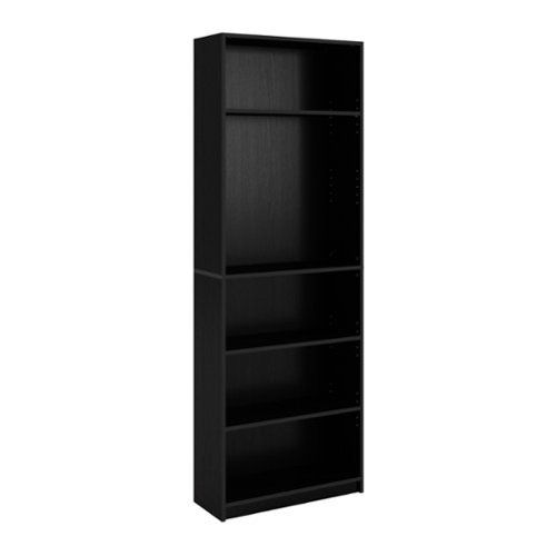 LeiBee @レイビー 78cmブラック CorLiving Teo Collection 5 Tier Floor Standing Bookcase Black