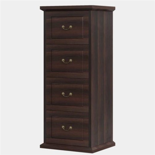 Hivvago - Traditional Vertical File Cabinet Wood Finish with 4 Storage Drawers - Walnut-Front_Standard 