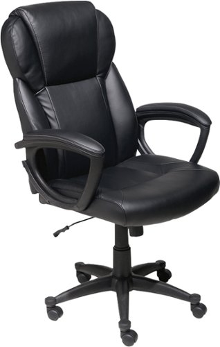  True Innovations - Puresoft Polyurethane Office Chair - Black