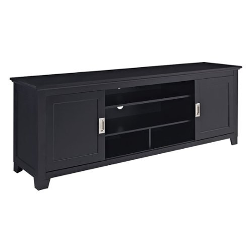 Walker Edison - Traditional Sliding Door TV Stand Cabinet for Most TVs Up to 78