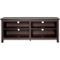 Walker Edison - Modern 58" Wood Open Storage TV Stand for Most TVs up to 65" - Espresso-Front_Standard 
