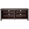 Walker Edison - Modern 58" Wood Open Storage TV Stand for Most TVs up to 65" - Espresso-Front_Standard